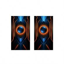 1 Pair (2pcs) Decorative Car B-Pillar Stickers, Colorful Patterns, Trimmable Size Fits Sedan, SUV, Truck, Protects Car Pillar From Scratches, Ideal For Holiday Vehicle Decoration