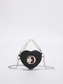 Miniborsetta elegante e carina, stampe di 26 lettere in stile ballerina, borsa a tracolla in PU con manico e porta-monete a forma di rossetto. Può essere utilizzato come porta-monete per rossetto, da portare a spalla o a tracolla. Adatto per uscite, viaggi e shopping. Perfetto come regalo per Natale, Ringraziamento, San Valentino o per il venerdì. Il regalo ideale. Romantico.
