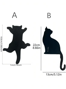 1 件猫剪影门框装饰艺术黑木猫书架挂钩猫科动物装饰，装饰性猫坐门角家居装饰 - 非常适合猫爱好者的宠物礼物，适合万圣节、恐怖、秋季、假期、节日