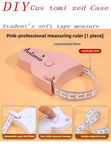 1 stuk aangepast meetlint, gepersonaliseerde aangepaste tekst, naam, fitnessmeetlint thuis omtrekmeter student draagbare zachte meetlint lichaamsbeen taille borstomtrekmeting speciale liniaal terug naar school, terug naar school, schoolbenodigdheden