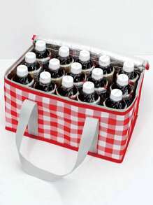 1pc Insulated Portable Outdoor Picnic Basket For Travel - Multicolor - View 3