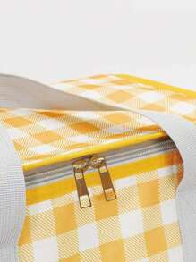 1pc Insulated Portable Outdoor Picnic Basket For Travel - Multicolor - View 5