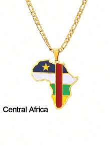 1 pièce Collier Minimaliste Personnalisé avec Carte de l'Afrique, Convient pour le port quotidien des hommes. Le collier avec carte est un choix idéal comme cadeau pour les amis, montrant la qualité exquise et le style de conception européen et américain populaire pour les hommes. Un bijou indispensable pour les hommes