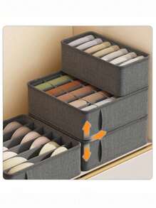 多功能内衣和袜子收纳抽屉整理盒、衣橱 - 彩色 - 查看 8