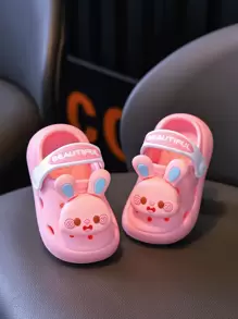 Girls' New Cute EVA Hollow Out Cartoon 2-In-1 Soft Bottom Beach Sandals, Lightweight And Fashionable Girls Clogs For Summer