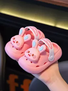 Girls' New Cute EVA Hollow Out Cartoon 2-In-1 Soft Bottom Beach Sandals, Lightweight And Fashionable Girls Clogs For Summer