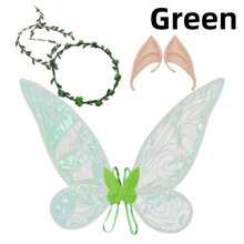 Neues Schmetterlingsflügel-Set, Requisiten für die Feiertagsperformance, Halloween-Engel, Feenohren, Prinzessinnen-Feenparty, Verkleidung, schillernde Feenflügel, Bühnen-Requisiten-Set für die Feiertagsparty von Kindern