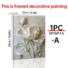 1PC Nghệ thuật vải hoa hồng trắng thanh lịch, Nghệ thuật treo tường phong cách kem hoa hồng hồng quyến rũ, Áp phích hoa vàng và trắng - Trang trí tường hoa hiện đại, Tranh hoa đen trắng trừu tượng cho phòng khách, phòng ngủ, văn phòng - Đã đóng khung và sẵn sàng để treo, Nghệ thuật treo tường phong cách kem hoa hồng hồng quyến rũ, Quán cà phê & Thư viện - Nhiều màu - Xem 28