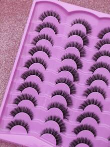 AYRMILLA 20 Pairs Cat Eye Eyelashes Fox Cat Eyes Natural False Eyelashes Fluffy Soft Dramatic 3D Mink Eye Black Thin And Long Eyelashes Multi-Layer Short Thick False Eyelashes Extended Large Volume False Eyelashes Makeup Products Cross Wedding Parties And Club Daily Work Meetings Natural False Eyelashes Comfortable Eyelashes Hairspring Cross Hand Eyelashes Wingtip Eyelashes Full False Lashes - màu đen - Xem 4