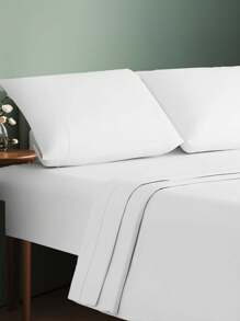duoxia Bed Sheet, All Size - 60 Thread Count Sateen Weave, Soft & Breathable Hotel/Motel Quality, Flat Sheet, No Elastic