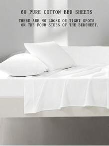 duoxia Bed Sheet, All Size - 60 Thread Count Sateen Weave, Soft & Breathable Hotel/Motel Quality, Flat Sheet, No Elastic