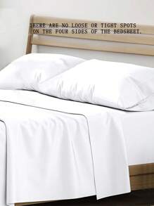 duoxia Bed Sheet, All Size - 60 Thread Count Sateen Weave, Soft & Breathable Hotel/Motel Quality, Flat Sheet, No Elastic