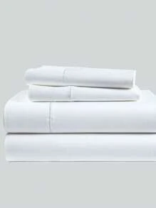 duoxia Bed Sheet, All Size - 60 Thread Count Sateen Weave, Soft & Breathable Hotel/Motel Quality, Flat Sheet, No Elastic