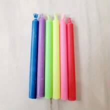 6/12 件彩色火焰蜡烛，生日蛋糕装饰插件创意彩虹幼苗蜡烛派对装饰，甜点桌装扮用品，烘焙装饰用品，派对装饰用品礼物毕业，婚礼 - 彩色 - 查看 5