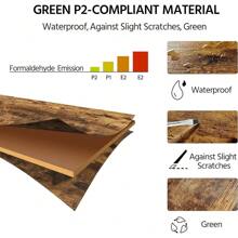 4-Tier Kitchen Baker's Rack, Coffee Bar Microwave Stand Cart With Wire Basket & 6 Side Hooks, Kitchen Organizer Shelf For Spices/Utensils Foods, Rustic Brown - Nâu mộc mạc - Xem 7