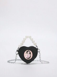 Miniborsetta elegante e carina, stampe di 26 lettere in stile ballerina, borsa a tracolla in PU con manico e porta-monete a forma di rossetto. Può essere utilizzato come porta-monete per rossetto, da portare a spalla o a tracolla. Adatto per uscite, viaggi e shopping. Perfetto come regalo per Natale, Ringraziamento, San Valentino o per il venerdì. Il regalo ideale. Romantico.