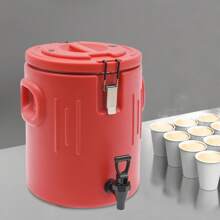 Insulated Beverage Containers With Handles, Portable Sports Cooler Water Beverage Dispenser, Outdoors Water Jug Insulated Bucket For Camping Party Sports, Red 10L/20L/40L - Red - View 16