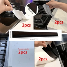 2 piezas de cubiertas de silicona para cubrir los espacios entre la estufa y la encimera, sello para horno de 21 pulgadas, fácil de limpiar - Multicolor - Ver 4