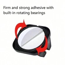 1pc Base Stand Silicone Car Phone Holder Rotating Base Dashboard Desk Navigation Phone 360 Degree Mount Spring Gift - Black - View 6