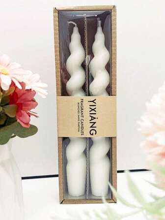 2 pezzi Candele profumate per decorazione della casa, candele bianche, candele di cera di soia per aromaterapia, senza fumo, adatte per laurea, festival, decorazione della casa, della stanza, del matrimonio, del tavolo, regali profumati come regalo di compleanno