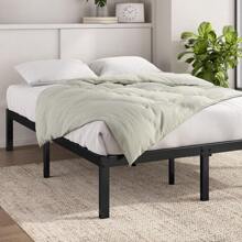Single Bed Frame - Bed 90 X 190 Cm - 36cm Height - Metal Bed Frame With Underbed Storage And Steel Slat Support - Single - View 2