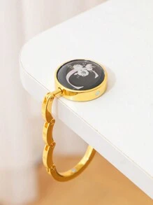 1 Set de soporte plegable para billetera con diseño de letra floral, soporte de escritorio metálico para billetera, gancho de moda para bolsos y organizador de escritorio de oficina para mujeres, ganchos adhesivos, perchero toallero, decoración de pared para dormitorio, perchas, ganchos, percha, artículos para volver a la escuela, estanterías, organización y almacenamiento, soporte para llaves, soporte para llaves de pared, percha para llaves, gancho adhesivo, percha de puerta, decoración de habitación, accesorios de cocina - Multicolor - Ver 9