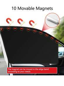 4 pezzi/set Tendine magnetiche parasole per finestrini laterali dell'auto, tende oscuranti per privacy, con riflesso UV, anti abbagliamento, protezione UV, per finestre anteriori e posteriori
