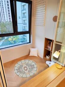 1 件复古印花长毛地毯，水晶绒材质，吸水快干，不掉毛不褪色，柔软透气，易于清洁 - 彩色 - 查看 3