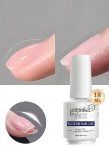 18毫升透明加固凝胶指甲油，适用于加固、延长、底胶，瓶装，可卸除UV/LED凝胶指甲延长胶 - 無色 - 查看 15