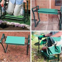 Garden Kneeler And Seat, Soft EVA Kneeling Pad Stool With Tool Pouch, Heavy Duty Foldable Gardener Stool, Green - Green - View 7