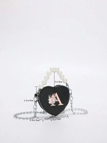 Miniborsetta elegante e carina, stampe di 26 lettere in stile ballerina, borsa a tracolla in PU con manico e porta-monete a forma di rossetto. Può essere utilizzato come porta-monete per rossetto, da portare a spalla o a tracolla. Adatto per uscite, viaggi e shopping. Perfetto come regalo per Natale, Ringraziamento, San Valentino o per il venerdì. Il regalo ideale. Romantico.