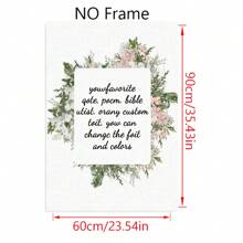 1 Pc Personalized Customized Photos On Canvas With DIY Wood Frame,Gifts For Valentine's Day,Custom Photos For Your Lover,Family,Friends And Pets,Dogs,Cats,Big Size Home Decor Birthday Graduation