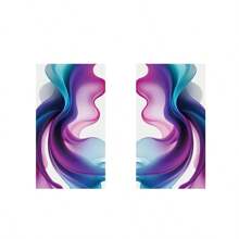 1 Pair (2pcs) Decorative Car B-Pillar Stickers, Colorful Patterns, Trimmable Size Fits Sedan, SUV, Truck, Protects Car Pillar From Scratches, Ideal For Holiday Vehicle Decoration