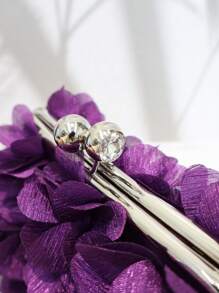 Elegante borsa con fiori lilla, adatta per ragazze, donne, signore, spose, molto adatta per feste, matrimoni, balli, cene/banchetti, è il miglior regalo per le donne