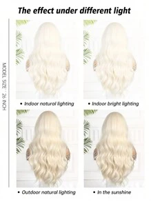 26 Zoll lange, lockige Kunsthaarperücke in Gold, natürlich aussehend und weich, hitzebeständig, gewellte Damenperücken für den täglichen Gebrauch, Halloween, Weihnachtsgeschenke, HOTSALES