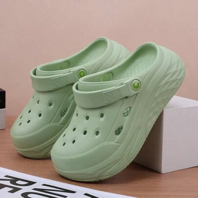 Women's Fashion Slip-On Mules Shoes, New Flatform Thick Sole Clogs Sandals, Non-Slip Comfortable Breathable Nursing Hospital Slides, Summer Beach Flip Flops