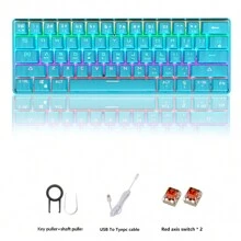 MUCAI MK61 USB C Connection Game Esports 61 Key Mechanical Keyboard