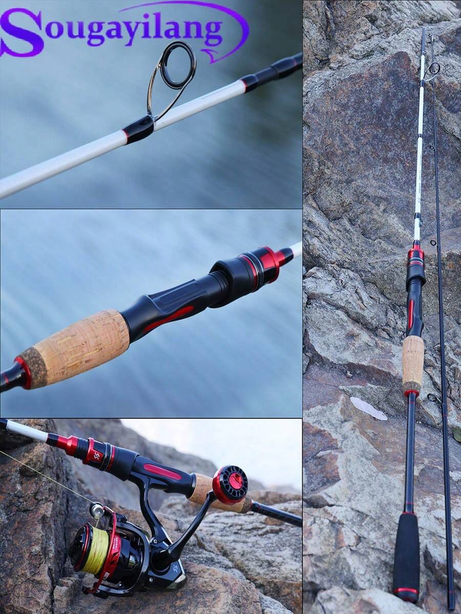 SOUGAYILANG Inshore Saltwater Fishing Rods,Carbon Body,EVA Cork Grip ,2 Sections 5.9ft/6.9ft Spinning Fishing Rod&Casting Fshing Rod