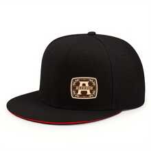 Blank Hip Hop Flat Peak Baseball Cap, Unisex Street Style Zonwering Snapback Hoed, Veelzijdige Casual Streetwear Sport Cap