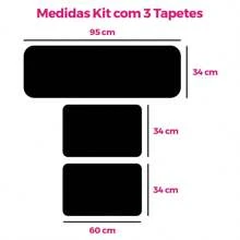 Kit Of 3 Non-Slip Sunflower Kitchen Mats DcoreAqui - màu đen - Xem 3
