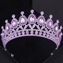 1 PIEZA Deslumbrante corona de cristal Tiaras y coronas para fiestas, bailes de graduación para mujeres, accesorios de boda y pelo, joyería, tocado de regalo