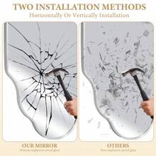 Scalloped Wall Mirror, Bathroom Mirror Irregular Mirror With Aviation Aluminum Alloy Frame & Shatter-Proof Glass For Living Room Bathroom Bedroom Entryway Gifts