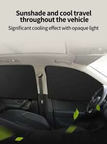 4 pezzi/set Tendine magnetiche parasole per finestrini laterali dell'auto, tende oscuranti per privacy, con riflesso UV, anti abbagliamento, protezione UV, per finestre anteriori e posteriori