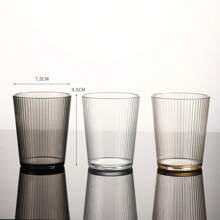 Acrylic PC Plastic Striped Transparent Amber Color Restaurant Chain Tea/Drinks/Juice Glasses