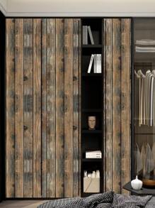 1 卷 118.11 英寸 X 39.37 英寸 PVC 木纹壁纸，棕色，厚实，防水，防潮，自粘壁纸，适用于衣柜、书桌、木门、旧家具翻新、墙壁礼物生日毕业墙纸墙贴房间装饰墙贴 - FQ92038 - 查看 5