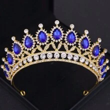 1 PIEZA Deslumbrante corona de cristal Tiaras y coronas para fiestas, bailes de graduación para mujeres, accesorios de boda y pelo, joyería, tocado de regalo