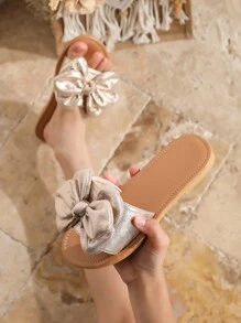 女童时尚休闲金色夏季拖鞋
