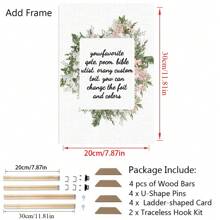 1 Pc Personalized Customized Photos On Canvas With DIY Wood Frame,Gifts For Valentine's Day,Custom Photos For Your Lover,Family,Friends And Pets,Dogs,Cats,Big Size Home Decor Birthday Graduation