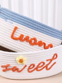 Cesto di immagazzinaggio personalizzato con nome fatto a mano, in tessuto intrecciato, ideale per trucchi, giocattoli, telecomandi, accessori vari e decorazione. Regalo ideale per coppie, festività, soggiorno, cucina, camera da letto. Vasi moderni in rattan, cestini boho in erba di mare con vibrazioni costiere. Telaio in metallo misto naturale per decorazione casa e giardino. Multifunzionale, riutilizzabile, facile da pulire, anti-muffa, traspirante, elegante, carino, alla moda, adorabile, di alta qualità, morbido, personalizzato, unico, regali ideali per lui, regali ideali per lei, fidanzato, fidanzata, papà, mamma, famiglia, amici, figlio, figlia, bambini, cucina, sala da pranzo, camera da letto, ufficio, soggiorno, casa, sala da tè, per anniversari, per lauree, per matrimoni