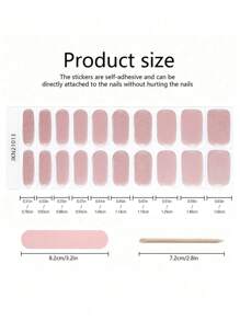 JKNART 20 pièces Autocollants pour ongles semi-durcis, autocollants pour ongles en gel UV, autocollants pour ongles semi-durcis, autocollants pour ongles en gel doux de 2ème génération, imperméables, nécessitent un durcissement à la lampe, autocollants pour ongles de couleur nude semi-durcis
